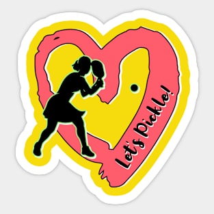 Pickleball Let's Pickle Sticker